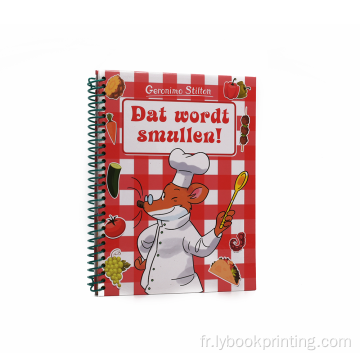 Promotional imprimé Spiral Binding Hard Cover Cook Book